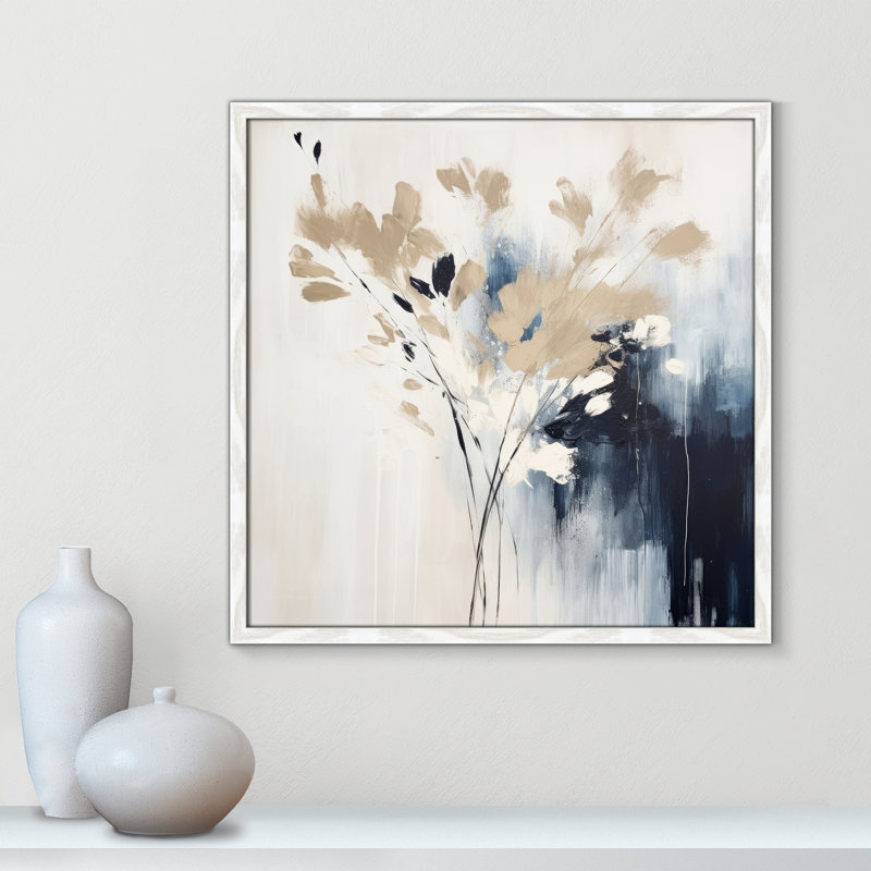 «Bliue Earthly Neutralité II» par Irena Orlov, White Woodgrain, L 23,5 po x H 23,5 po, Impression encadrée