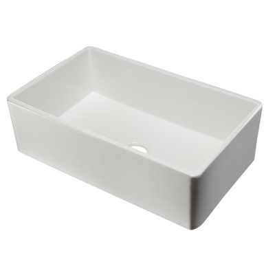 34.8'' L Single Bowl Fireclay Kitchen Sink