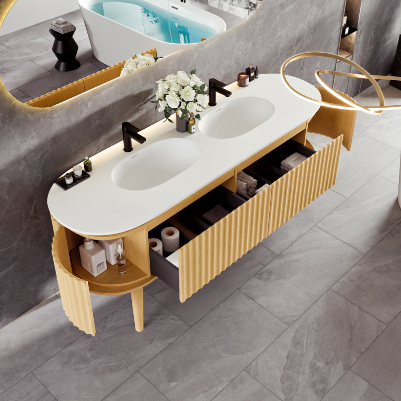 Haven 71'' Double Bathroom Vanity with Top