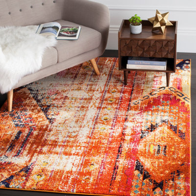 Hertzler Southwestern Orange Area Rug