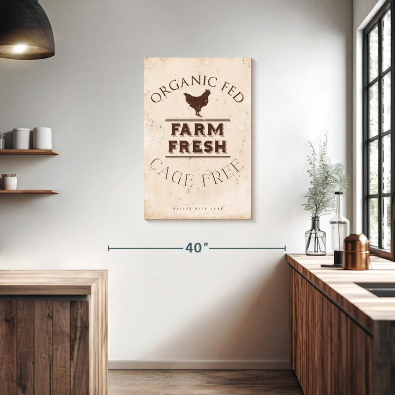 Farm Fresh Chicken Wall Sign, 36" H x 24" W