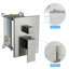 Système de douche mural double en nickel brossé 12 pouces, valve équilibrée, pluie et douchette, modèle de jet réglable à 360 ° pour douches personnalisées, système carré avec finition, douchette à main brute