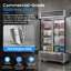 41,3 pieds cubes Pi. Congélateur commercial commercial à 2 portes en acier inoxydable, double congélateur vertical pour cuisine de restaurant