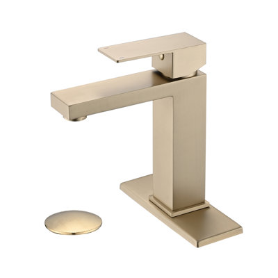 Single-Hole Single-handle Bathroom Faucet with Drain Assembly