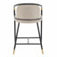 Tabouret de comptoir rembourré avec structure en métal (ensemble de 2)-456749593
