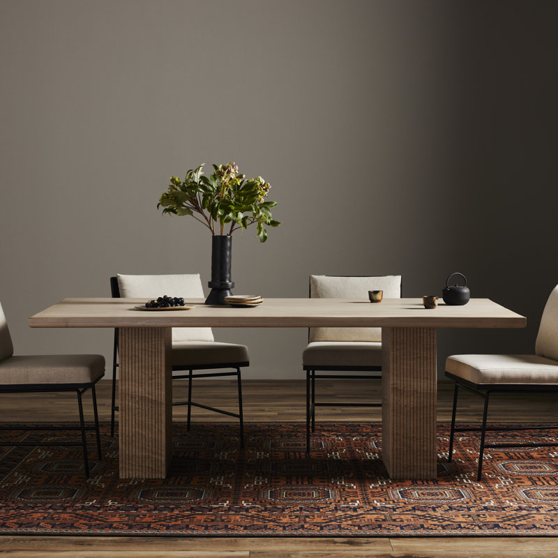 Lyssa Oak Solid Wood Top Dining Table