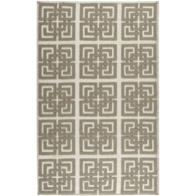 Martha Stewart Puzzle Hand Woven Wool Geometric Rug, Rectangle 4' x 6'