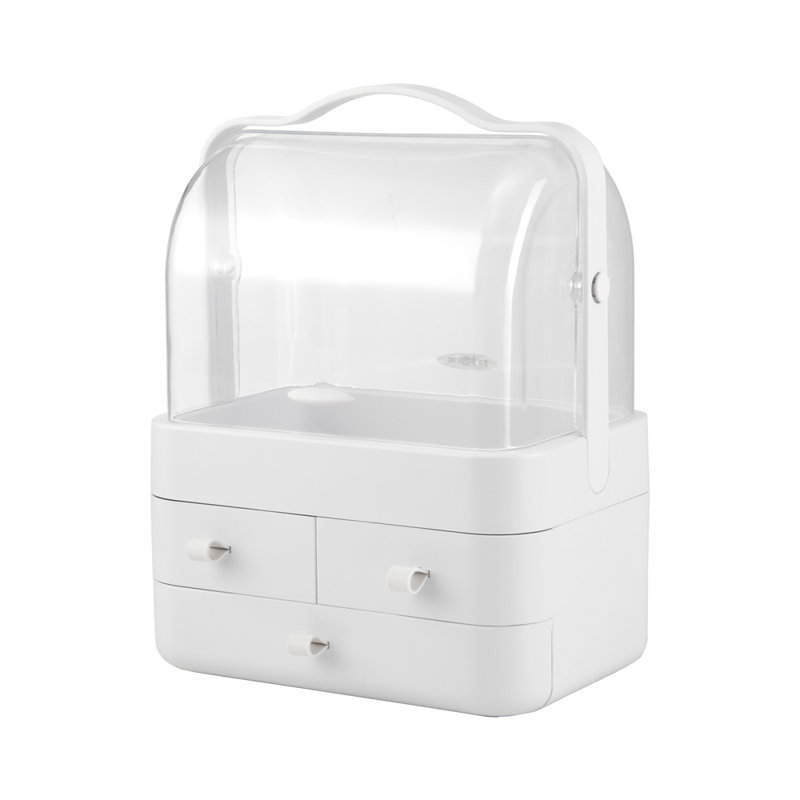 Lissia Plastic 3 Compartment Makeup Organiser