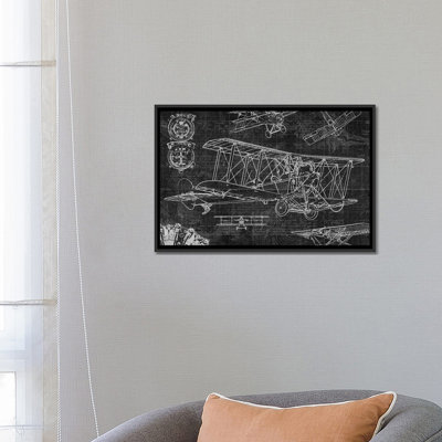 «Vintage l'aviation II», impression sur toile