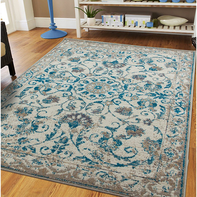 Rehberg Oriental Indoor / Outdoor Rug, Rectangle 8' x 11'