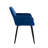 Kristina 17'' H Velvet Upholstered Metal Armchair-1805382028