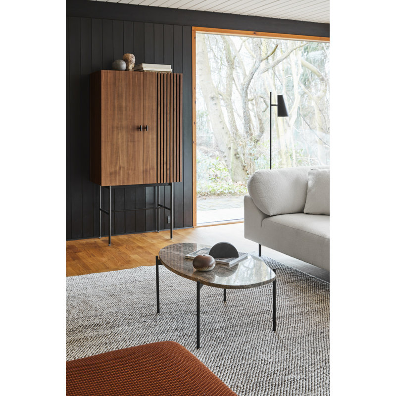 Array Highboard (80 Cm), Black/Walnut