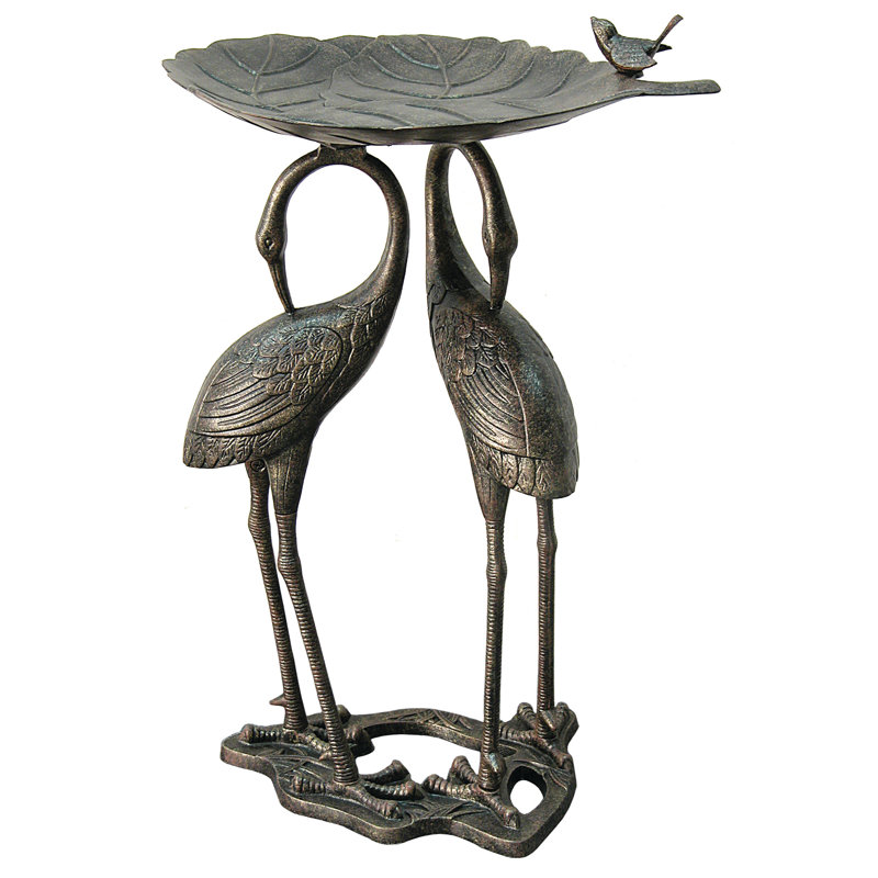Bain d’oiseaux lily héron