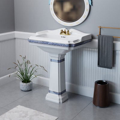 Lavabo de salle de bain rectangulaire 30 po avec trop-plein