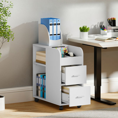 35cm Wide 2 -Drawer Mobile File Cabinet
