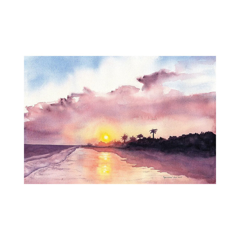 Florida Florida - peinture sur toile tendue, H 26 po x l 40 po x 1,5 po