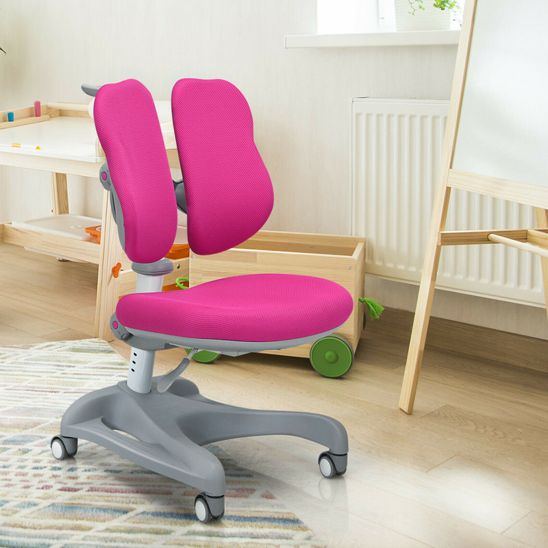 Chaise de bureau pour enfants Fulcher, Rose