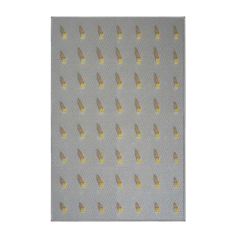 Geometric Indoor Rug, Rectangle 2' x 4'