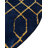 Glam Navy Blue Gold Area Rug-86615388