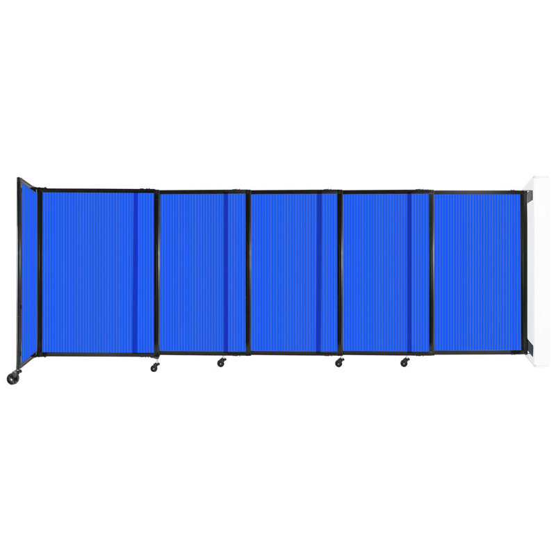 Cloison coulissante 5 pi, H 72 po x l 186 po x P 33 po, Bleu