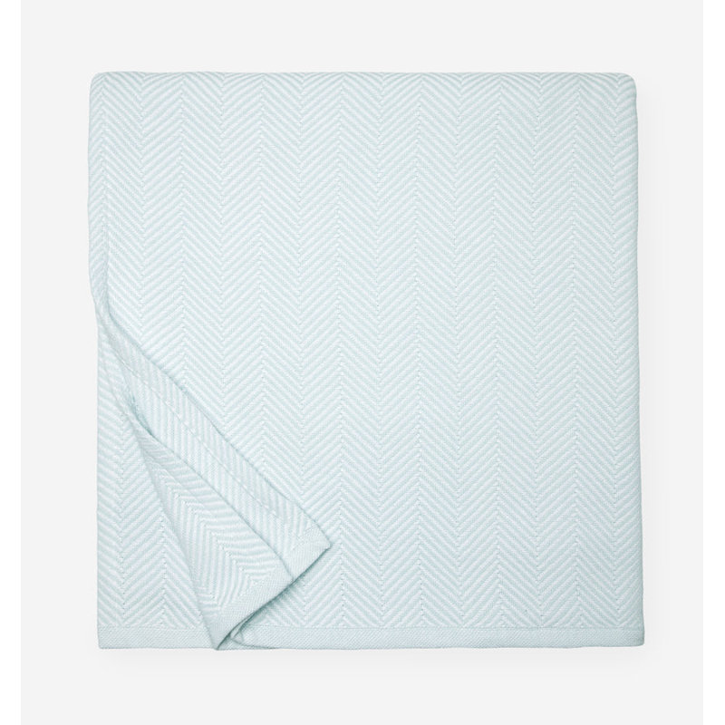 Camilo Blanket, White/Aquamarine, King