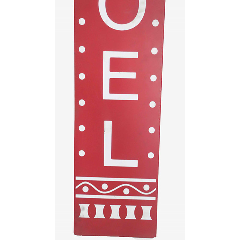 Piquet en métal The Holiday Aisle® Christmas Noel Leaner, multicolore