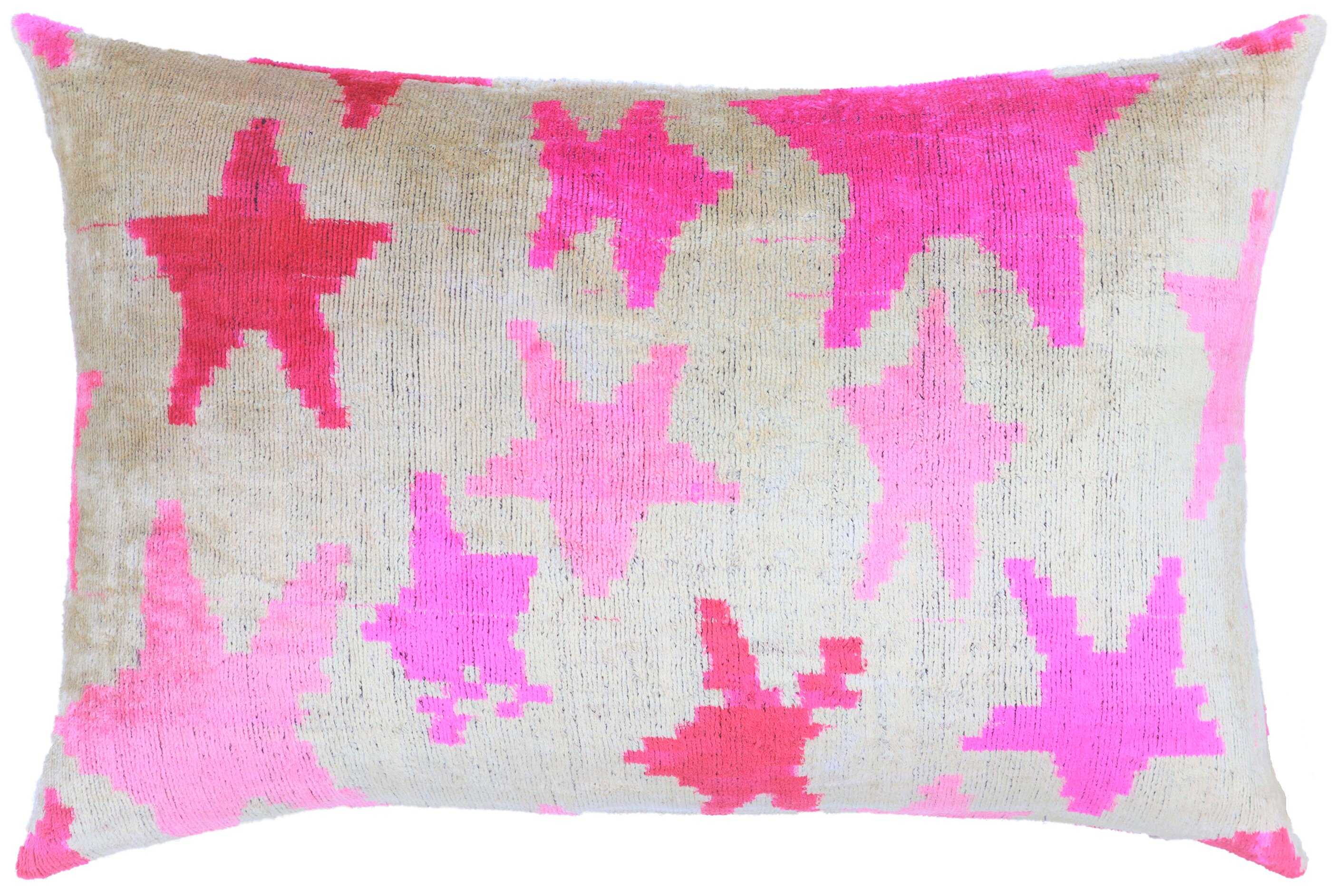 Company C Pillow 18 x 18 100% Silk Duck Feather Insert Colorful Accent  Throw