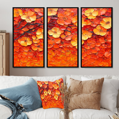 Sunset Hues Of Apple Blossom II - Apple Blossom Wall Art Set