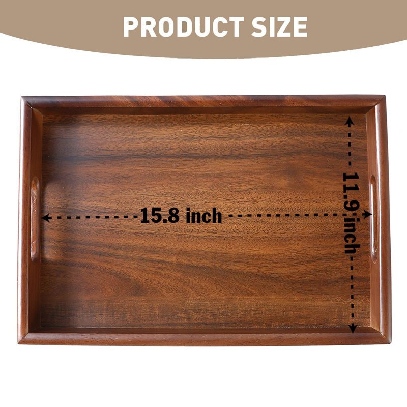 Plateau en noyer Millwood Pines Cliett, H 1,6 po x l 15,8 po x L 11,9 po
