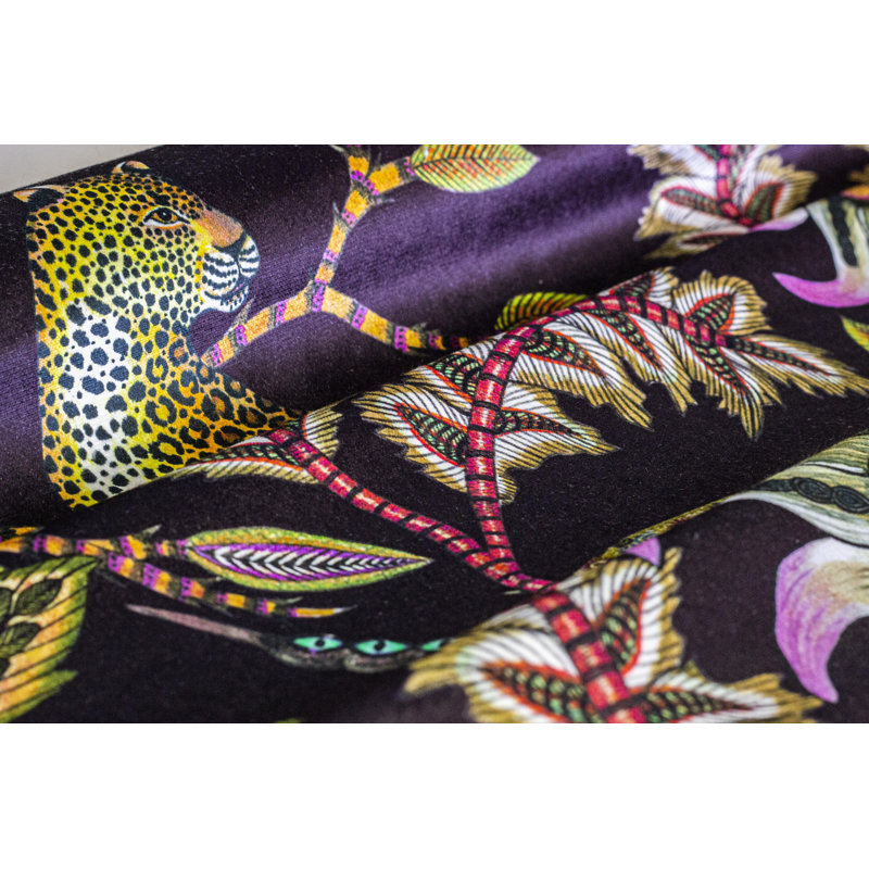 Ardmore 'Monkey Bean' Velvet Fabric, Night