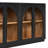 4-Door Large Storage Sideboard Buffet Cabinet With Glass Doors, Arched Cabinet With Adjustable Shelves For Kitchen, Dining Room And Living Room-121472516