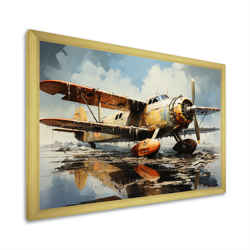 Reproduction d'art sur toile, H 30 po x l 40 po x P 1,5 po, Cadre photo doré simple