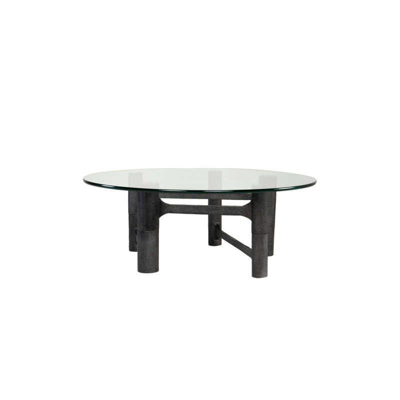 Glass Coffee Table, 16" H x 43" L x 43" W