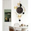Grande horloge murale en métal - Horloge à piles silencieuse sans pile pour le salon, la chambre à coucher ou le bureau - Cadeau décoratif élégant pour la décoration intérieure
