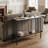 36 Inch Industrial 2 Tier Entryway Console Table With Premium Sintered Stone Tabletop For Foyer Hallway Living Room Apartment