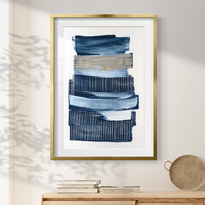Lineups II -Framed Print, 25.5" H x 17.5" W, Gold