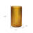 11" Amber Glass Ribbed Cylinder Table Vase-1675240817-1675240823
