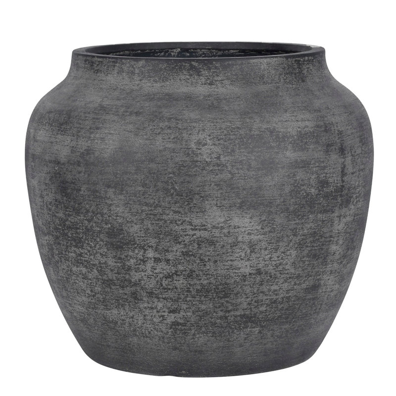 Crea Low Round Planter Ash Shale