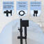 Chrome Rainfall Thermostatic Shower Mixer Set Square with Overhead & Handheld Shower Head-1384676961