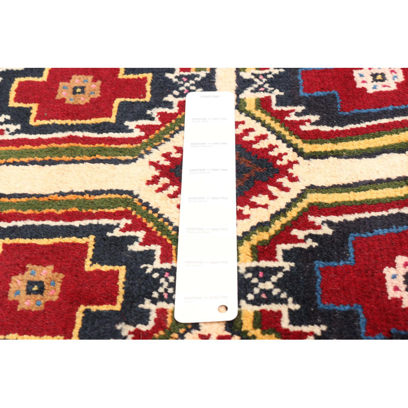 Tapis unique en laine noué à la main 3 pi 1 po x 5 pi 9 po nouvel âge Soti