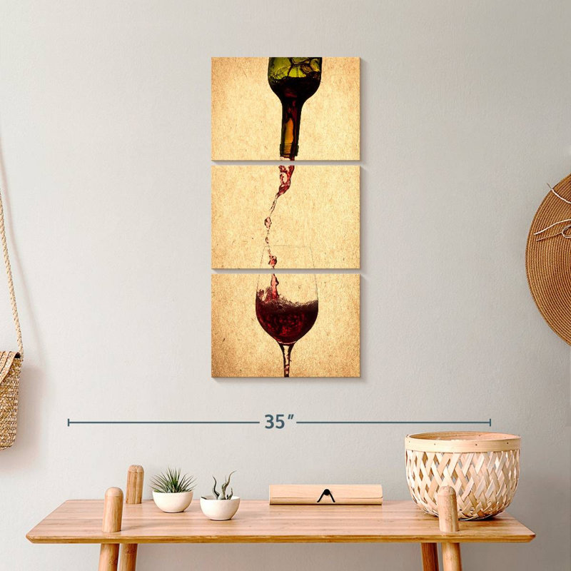 «Versing Wine», reproduction sur toile, H 12 po x l 27 po x P 1 po