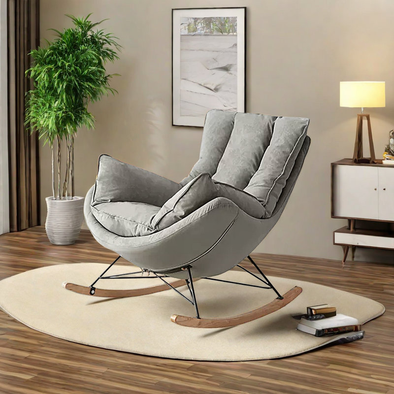 Chaise berçante de salon pour adulte, Gris