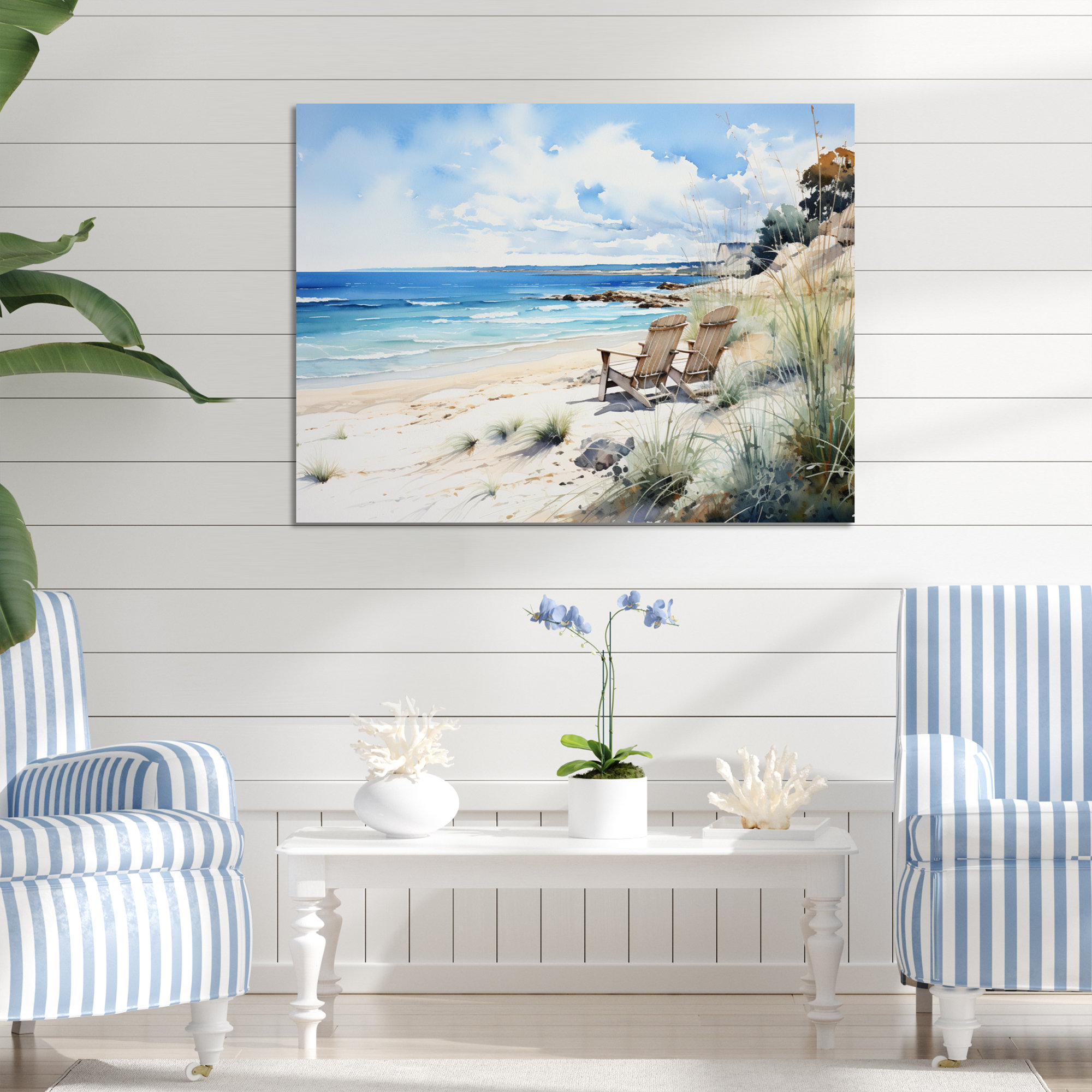 Image showcasing Rosecliff Heights Beach Ocean Seaside Serenity II - Nautical & Beach ...