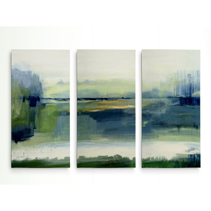 « glistening pré », image multi-pièces sur toile tendue, H 24 po x l 36 po x P 1,5 po