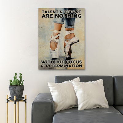 Ballet Dancing Feet - Wrapped Canvas Graphic Art