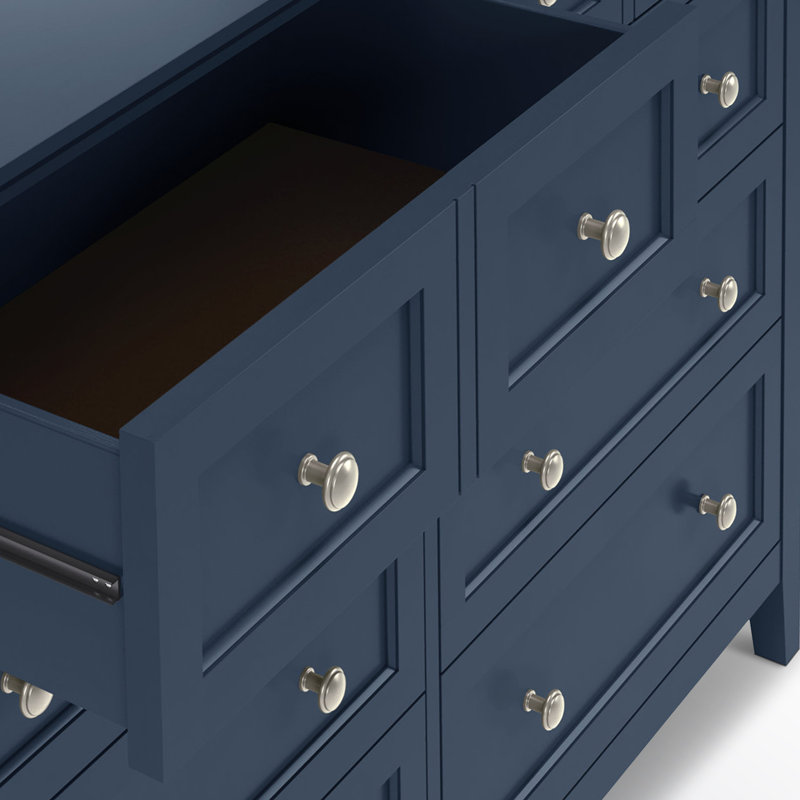 Commode 8 tiroirs Renee, Bleu