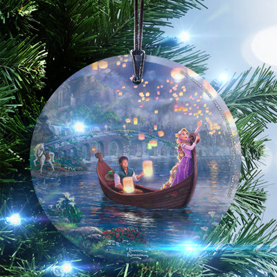 Disney (Tangled in the Boat) Hanging Glass Print