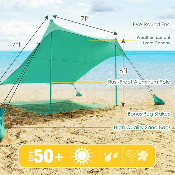 2 Fishing Poles in the standing in the sand Shower Curtain by