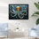 Portrait of Blue Mystical Octopus, reproduction d'art sur toile encadrée