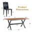Ensemble de salle à manger 71 po - table à tréteaux avec chaises rembourrées en similicuir de 71 po-817128039-817128058-817128059